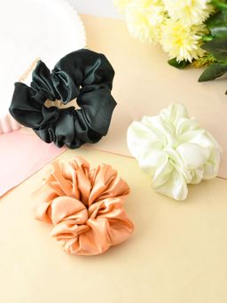 Silvermerc Designs - Satin Hair Scrunchies(Set Of 3)