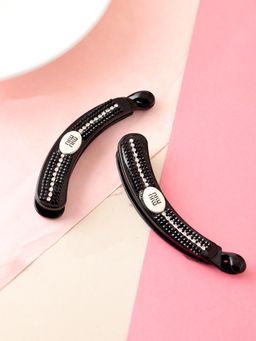 Silvermerc Designs - Black Crystal Banana Clip