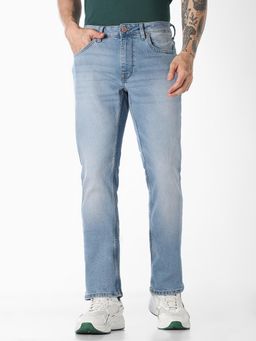 Jack & Jones - Solid Light Blue Denim Mens Jeans