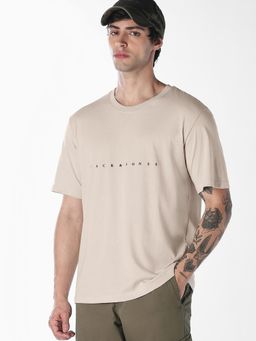 Jack & Jones - Printed Moonbeam Beige Mens T-shirt