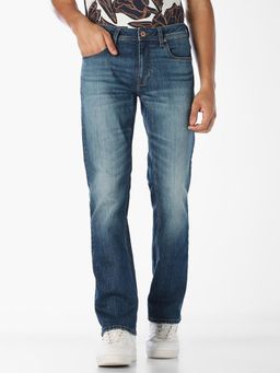Jack & Jones - Men Blue Washed Regular Fit Jeans
