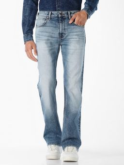 Jack & Jones - Men Light Blue Cliff Straight Jeans