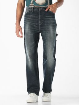 Jack & Jones - Men Dark Wash DARIO Loose Fit Jeans - Blue