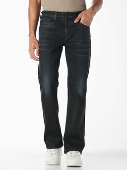Jack & Jones - Men Dark Wash Straight Jeans - Black