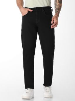 Jack & Jones - Men Black 5 pocket Slim Fit Jeans