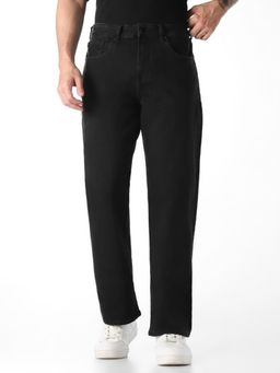 Jack & Jones - Men Black High Rise Ray Straight Jeans