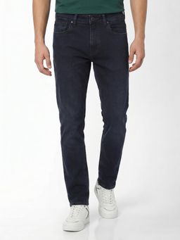 Jack & Jones - Men Dark Wash Clark Regular Fit Jeans - Blue