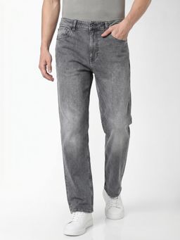 Jack & Jones - Men Grey Washed Dario Loose Fit Jeans