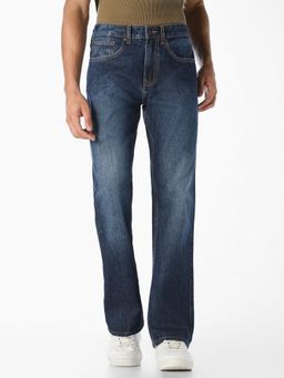 Jack & Jones - Men Dark Blue Cliff Straight Jeans