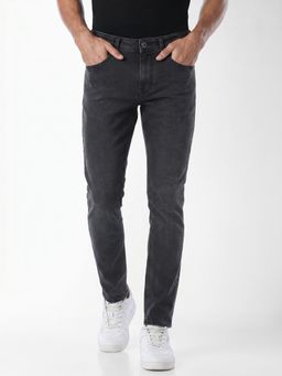 Jack & Jones - Men Charcoal grey wash slim fit jeans