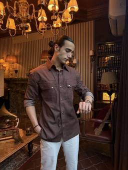 Dressjet - Men Comfort Casual Shirt - Brown