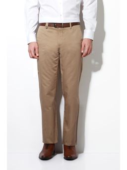 Van Heusen - Men Brown Check Slim Fit Trousers