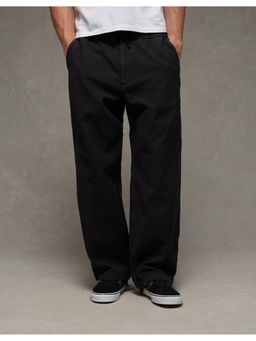 American Eagle - AE Flex Loose Button Trousers - Black