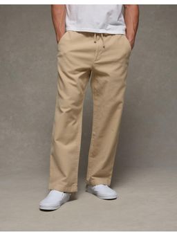 American Eagle - AE Flex Loose Button Trousers - Khaki