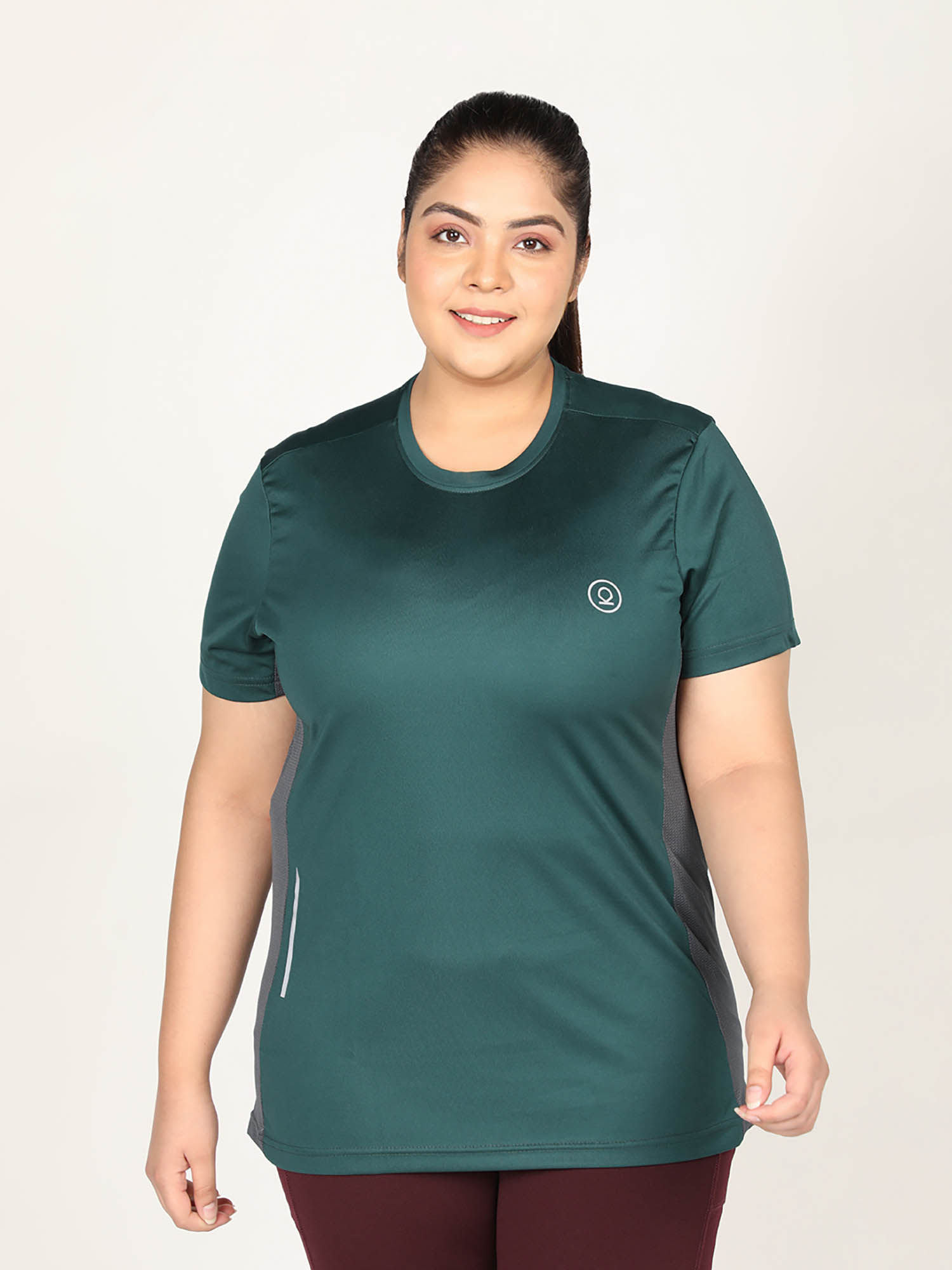 Women Plus Size Sports T-Shirt - Green-image-12