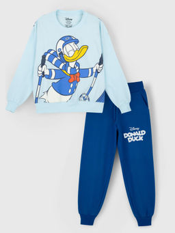 Napchief - Blue Graphic Sweatshirt and Joggers (Set of 2)