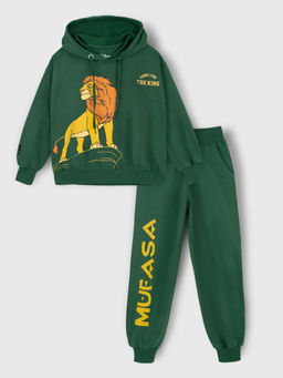 Napchief - Green Graphic Hoodie and Joggers (Set of 2)