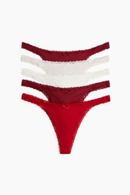 H&M - Women 5-Pack Cotton Tanga Thong Briefs