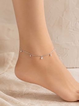 RUHA JEWELS - White Celeste Drizzle Anklet