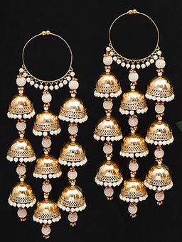 BeAbhika - White Royal Pearl Dome Bangle Style Kaleeras (Pack Of 2)