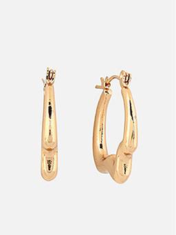 Beatnik - Gold Plated Hoop Earrings