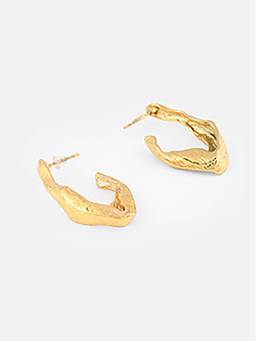 Beatnik - Gold Plated Hoop Earrings