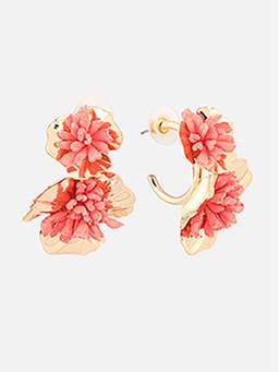Beatnik - Pink Gold Plated Hoop Earrings