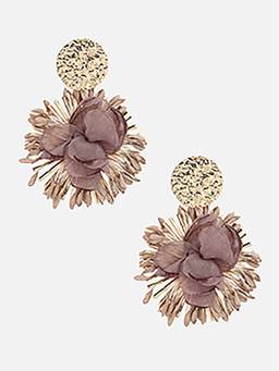 Beatnik - Brown Gold Plated Stylish Drop Earrings
