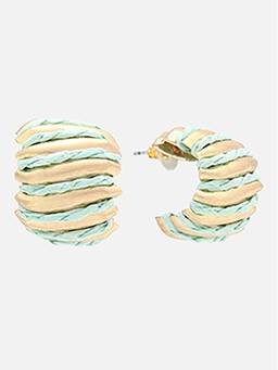 Beatnik - Blue Gold Plated Hoop Earrings