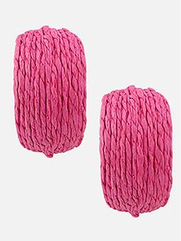 Beatnik - Pink Brass Plated Hoop Earrings
