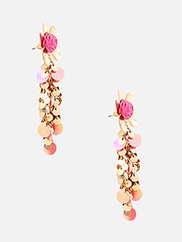Beatnik - Pink Gold Plated Stylish Drop Earrings