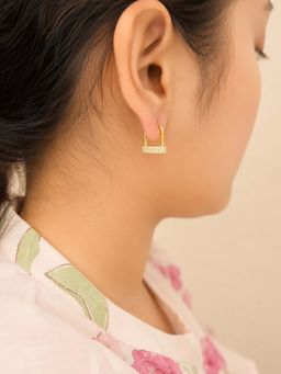 RUHA JEWELS - White Serene Luxe Hoop Earrings