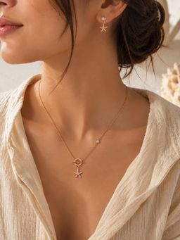 RUHA JEWELS - White Coral Tide Necklace with Earrings