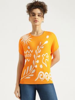 United Colors of Benetton - Round Neck Textured Top