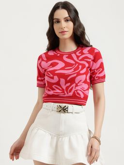 United Colors of Benetton - Red Round Neck Top
