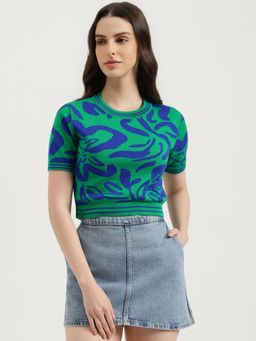 United Colors of Benetton - Green Round Neck Top