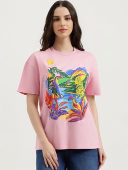 United Colors of Benetton - Round Neck Graphic Print T-Shirt