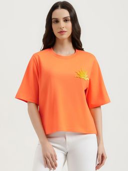 United Colors of Benetton - Round Neck Solid T-Shirt