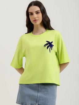 United Colors of Benetton - Round Neck Solid T-Shirt