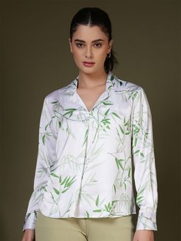 FITHUB - White Printed Relaxed Fit Top