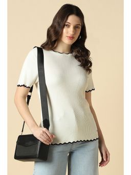 Allen Solly - Women White Textured Casual Top