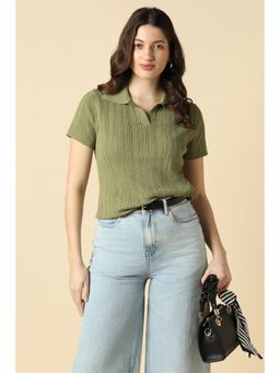 Allen Solly - Women Olive Textured Casual Top