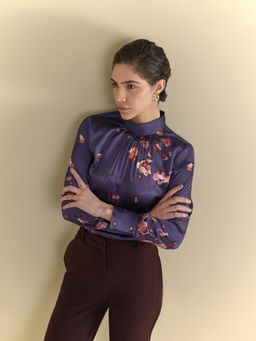FableStreet - Satin Floral Top