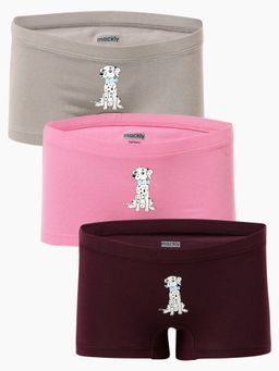 mackly - Girls Printed Boxer Brief (Pack of 3)