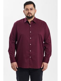 Snitch - Maroon Regular Fit Plus Size Shirt
