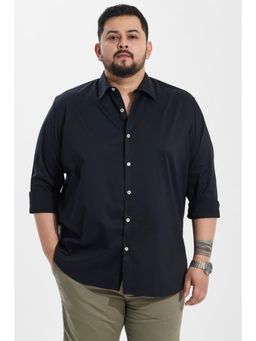 Snitch - Black Regular Fit Plus Size Shirt