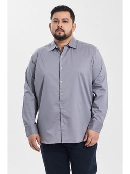 Snitch - Grey Regular Fit Plus Size Shirt