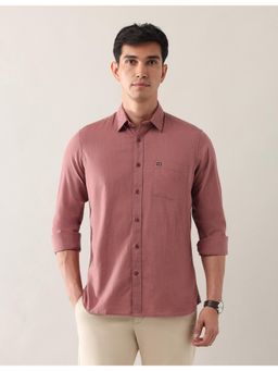 Arrow Sports - Mens Pink Regular Fit Solid Shirt