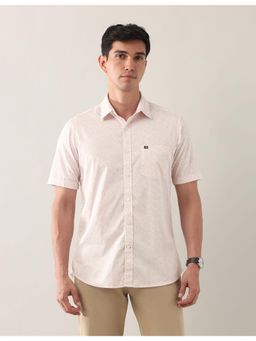 Arrow Sports - Mens Orange All Over Printed Twill Shirt