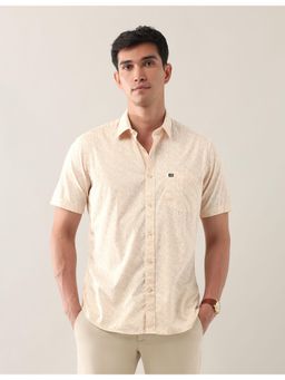 Arrow Sports - Mens Yellow All Over Printed Twill Shirt